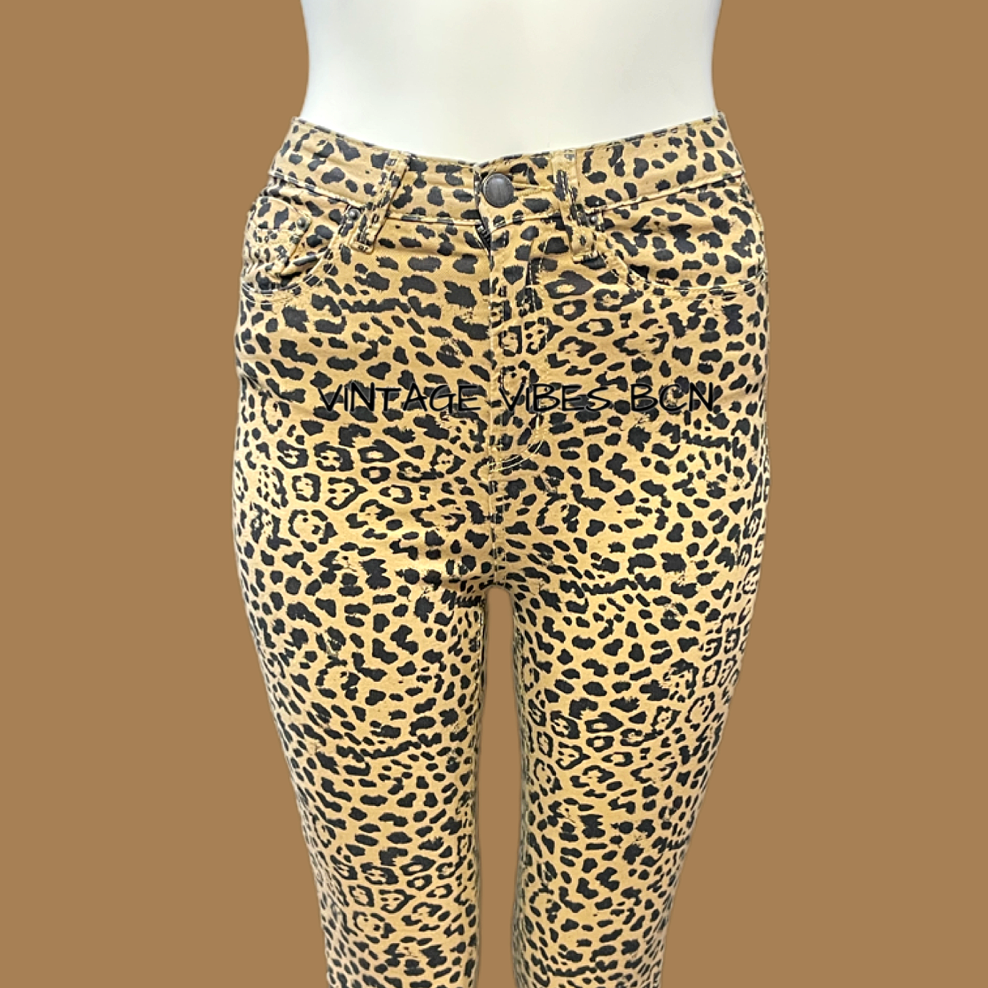 Pantalón pitillo elástico Animal Print Leopardo STRADIVARIUS