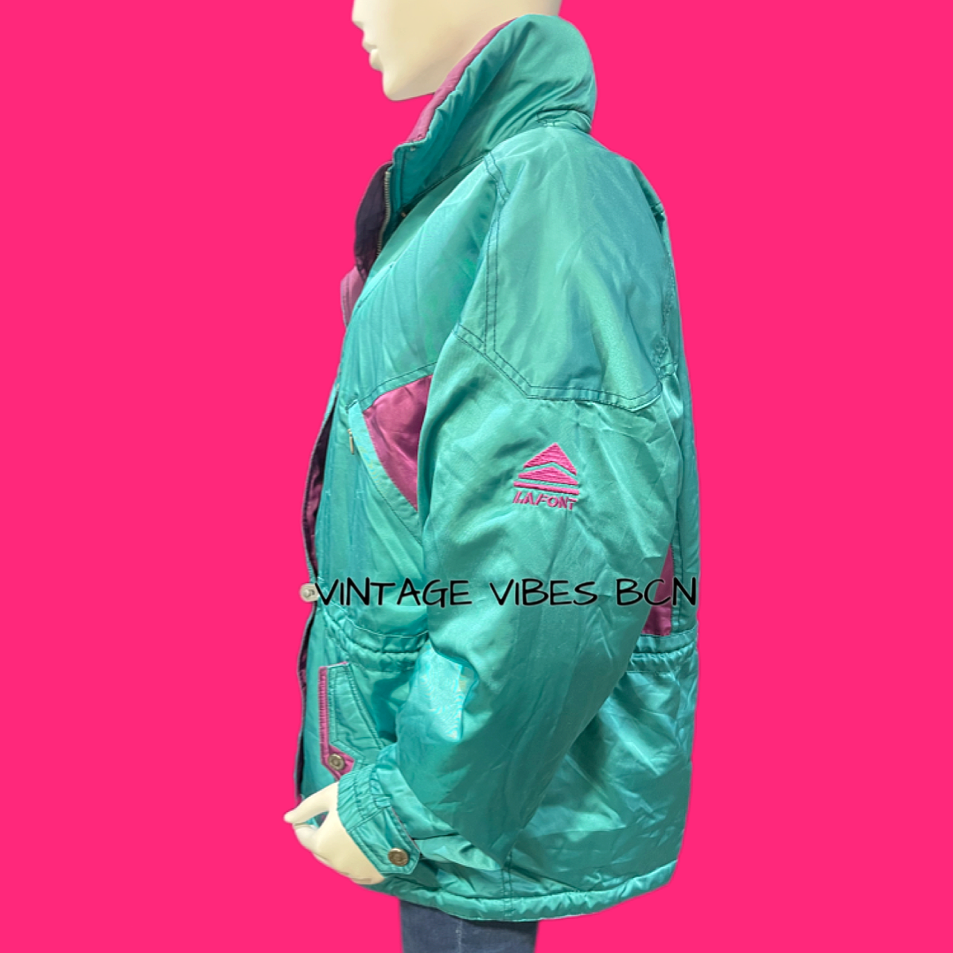 Chaqueta Ski vintage acolchada con capucha LAFONT 80’s