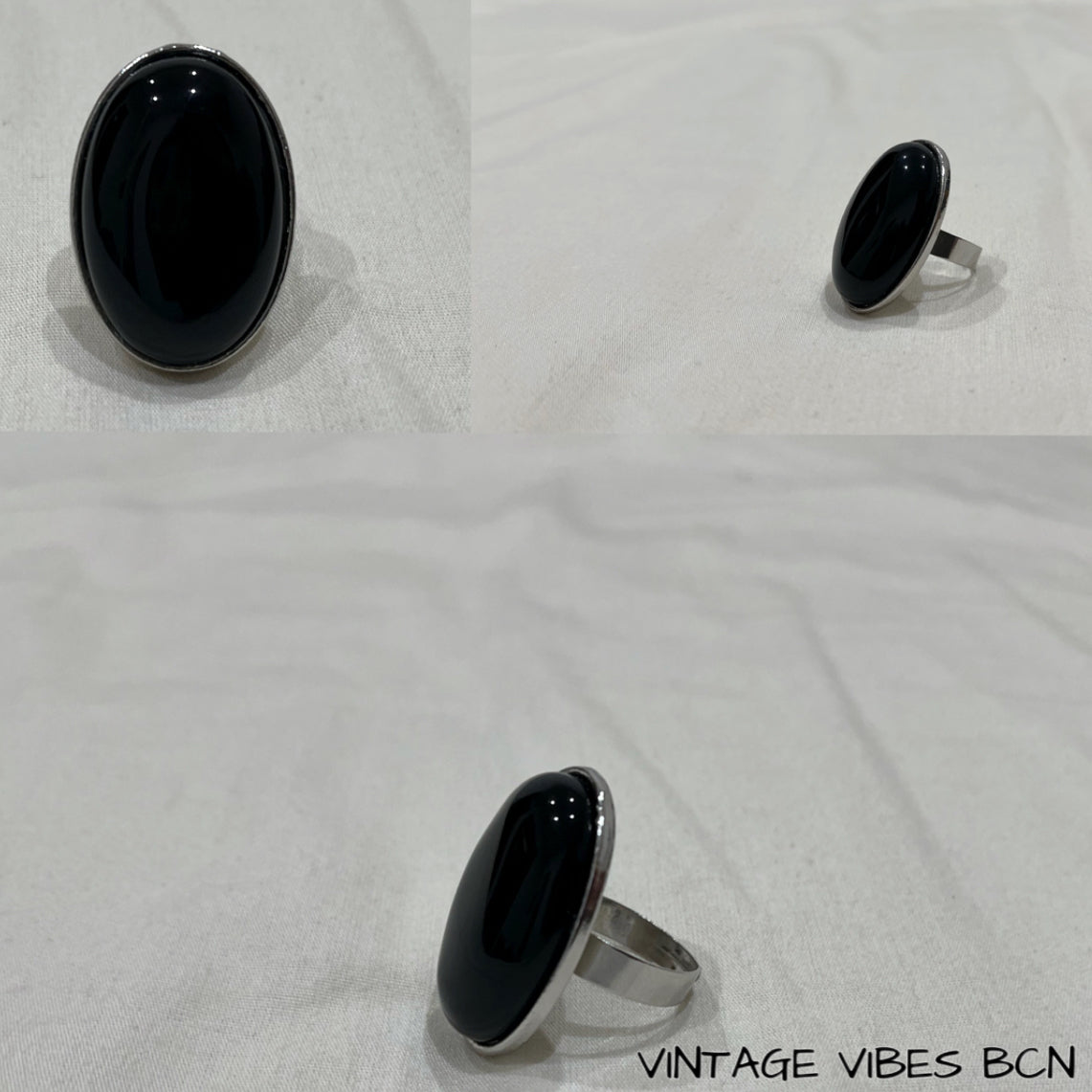 Anillo piedra negra