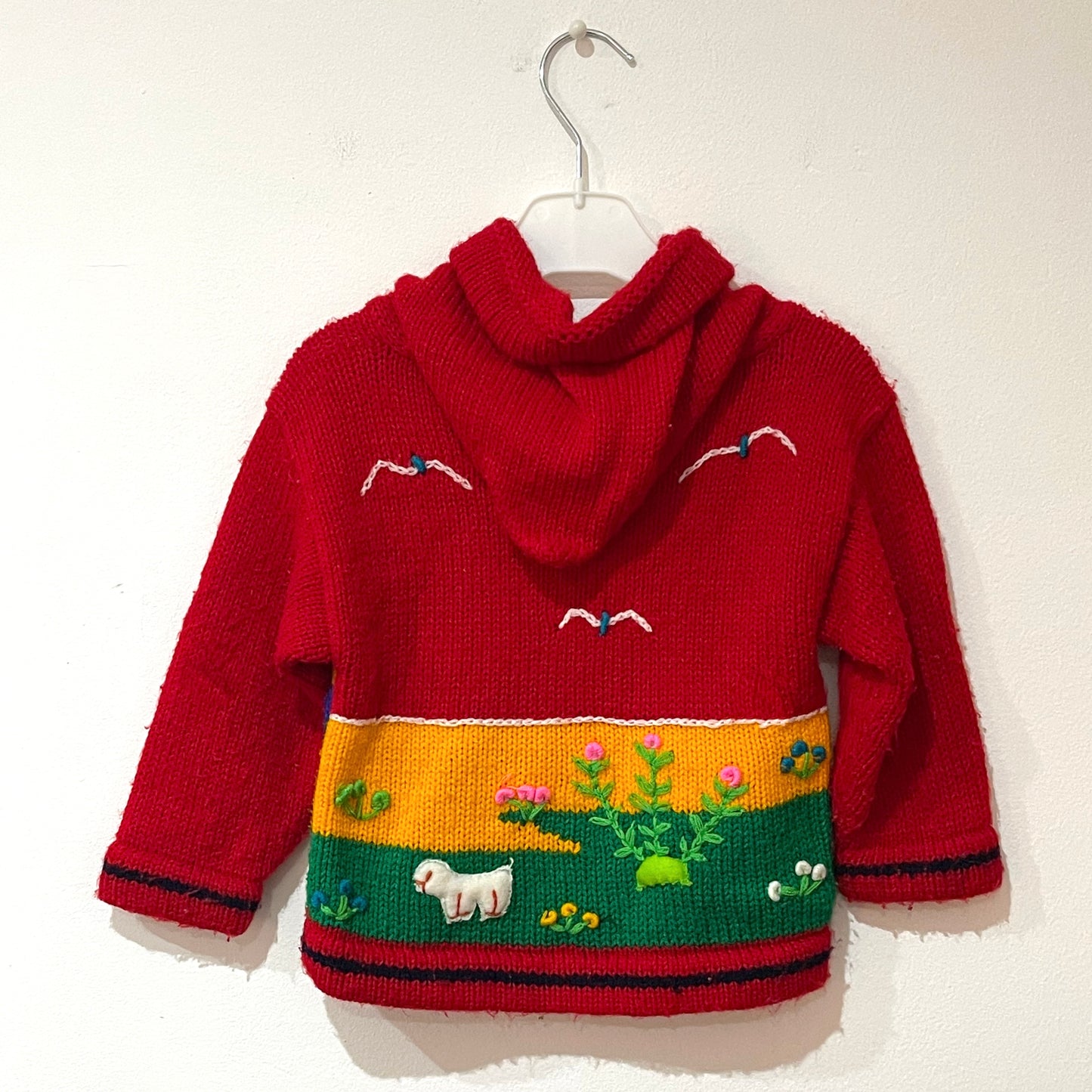 Cárdigan de lana hecho a mano en Perú