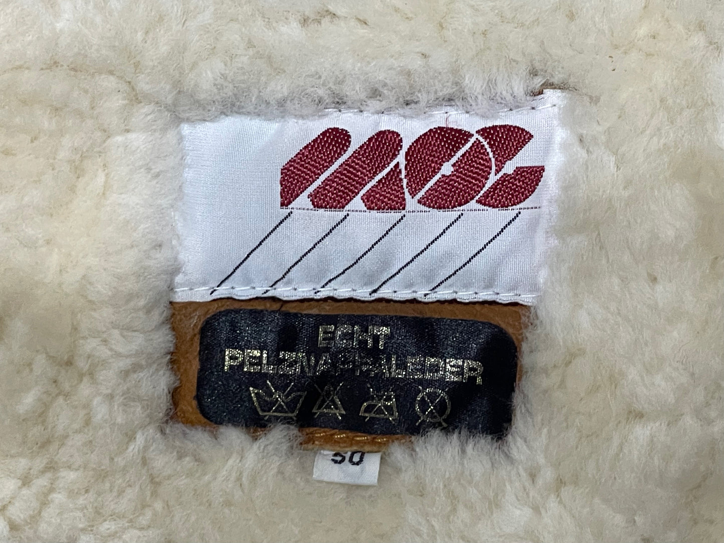 Abrigo de piel vintage ECHT PELZ NAPPA LEDER MOC