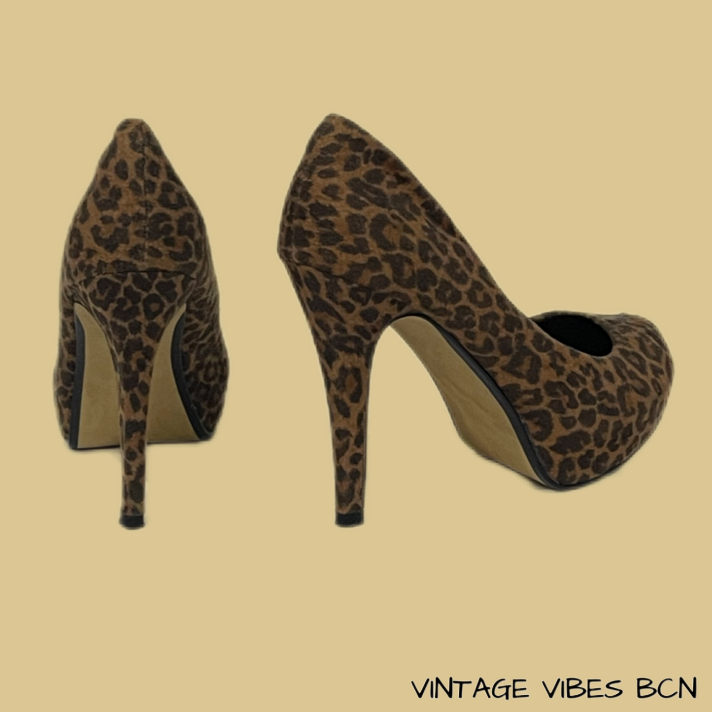 Zapatos de tacón Animal Print Leopardo BLANCO