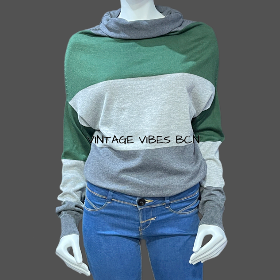 Jersey rayas cuello vuelto