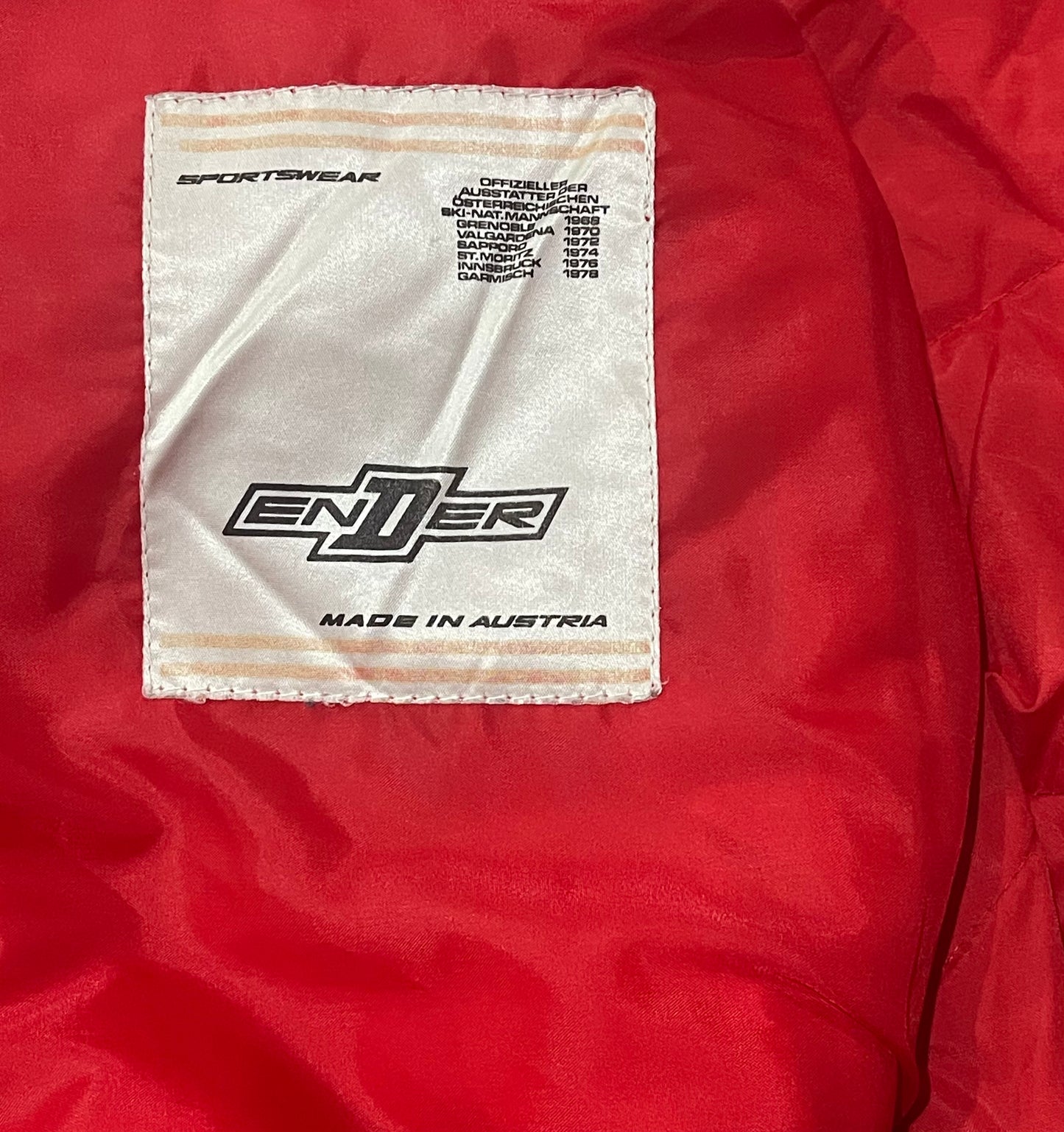 Chaqueta Ski vintage/retro acolchada 70’s ENDER