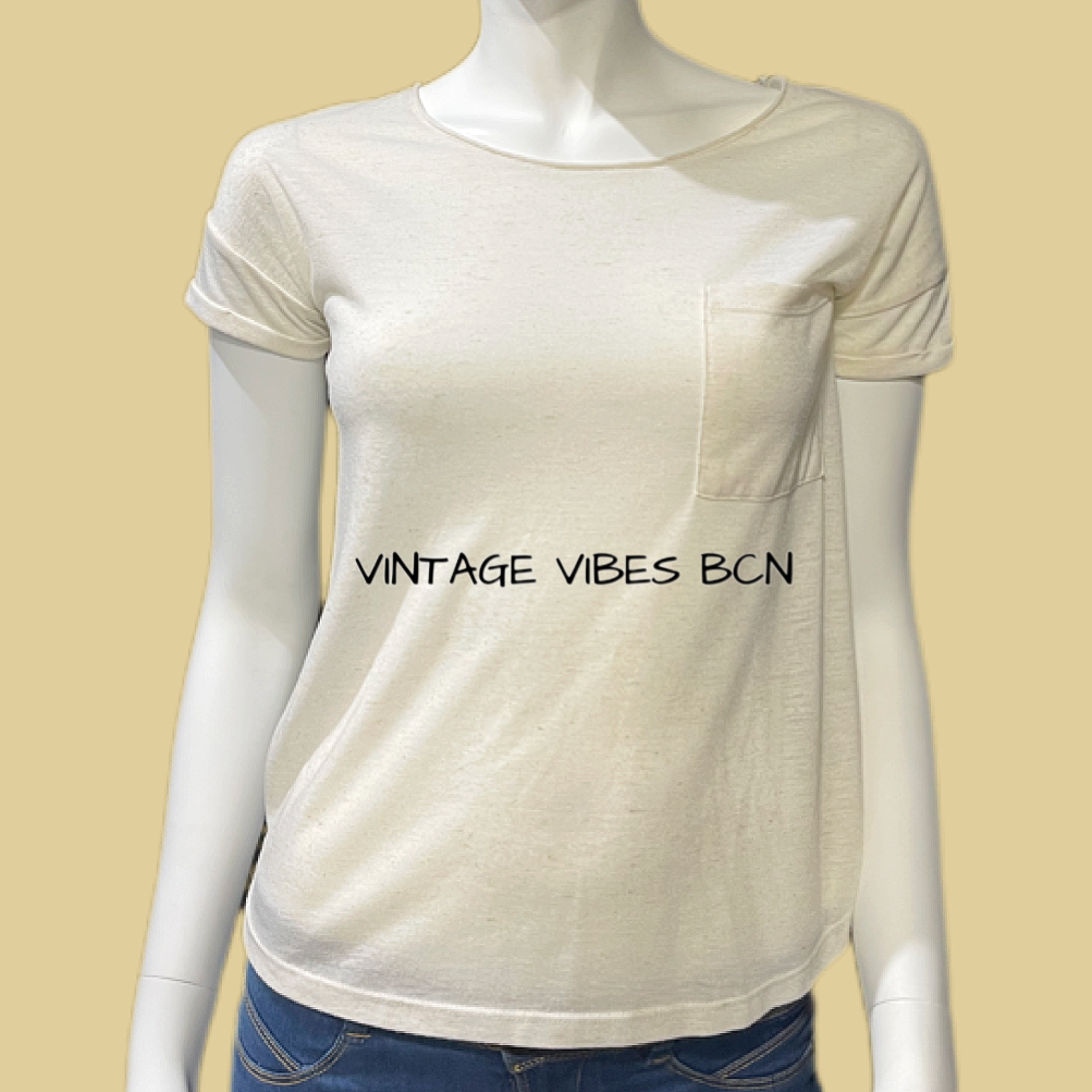 Camiseta básica beige