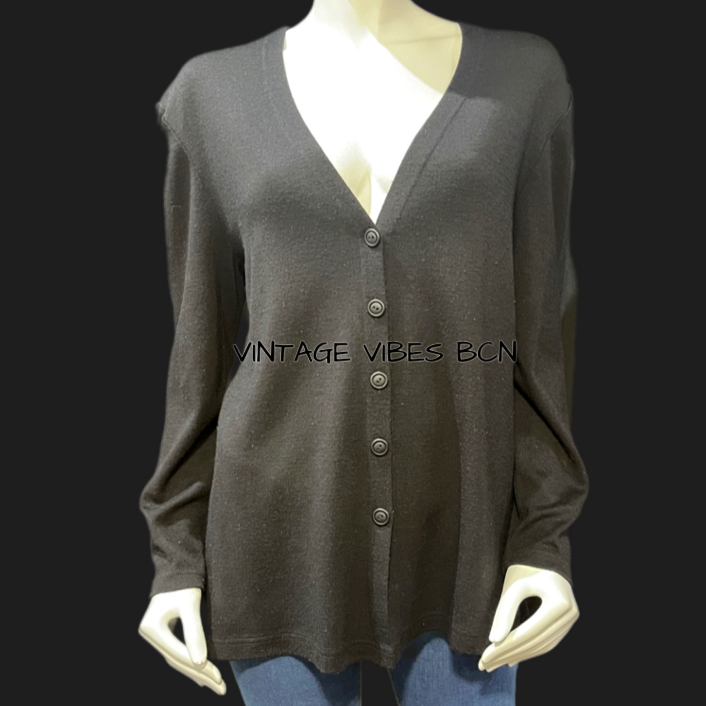 Cárdigan básico negro