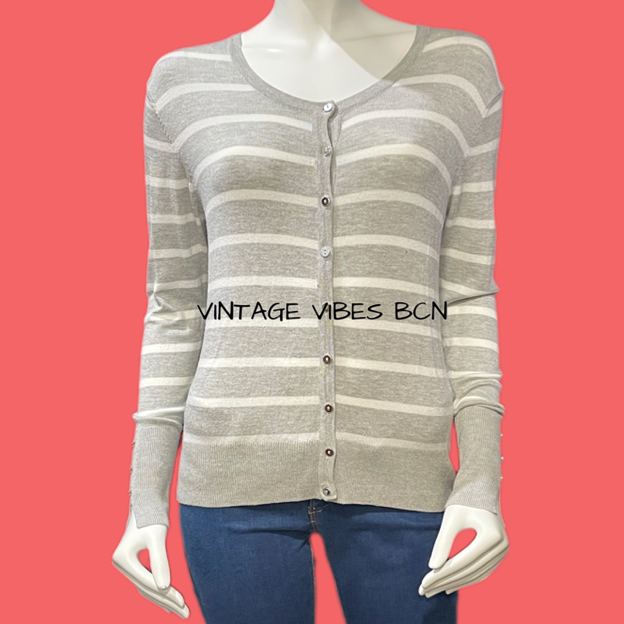 Cárdigan básico rayas