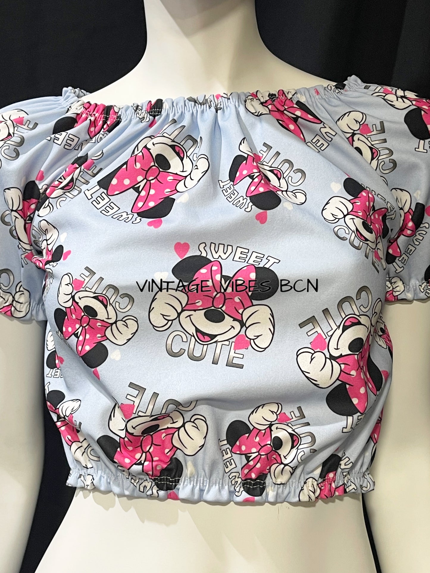 Camiseta vintage cropped Disney Minnie Mouse
