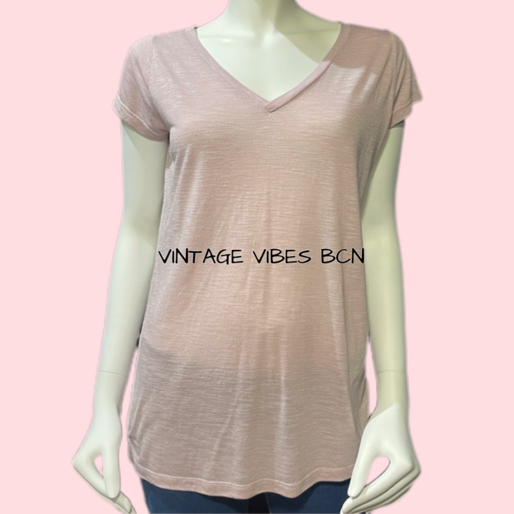 Camiseta básica rosa