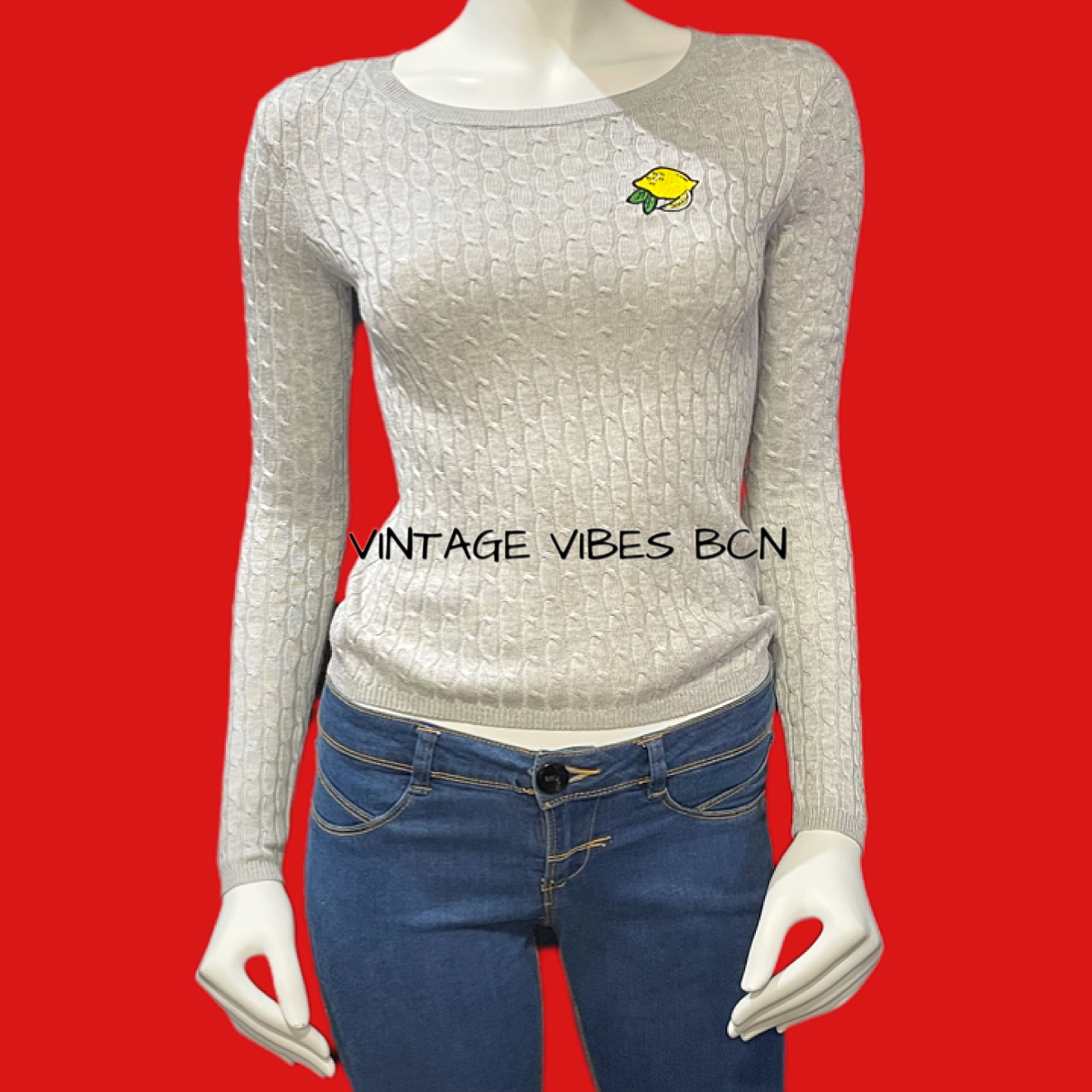 Jersey de punto trenzado