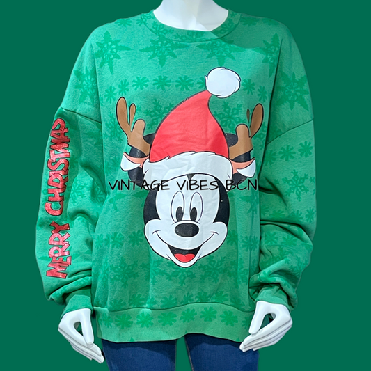 Sudadera vintage Disney Navidad Mickey Mouse