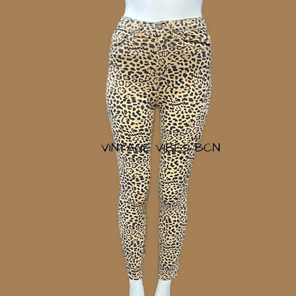 Pantalón pitillo elástico Animal Print Leopardo STRADIVARIUS