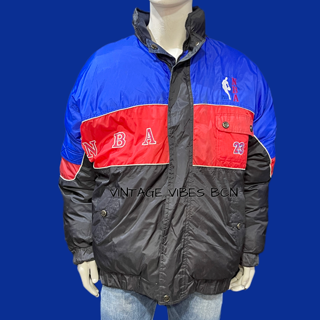 Chaqueta vintage acolchada y reversible NBA 23