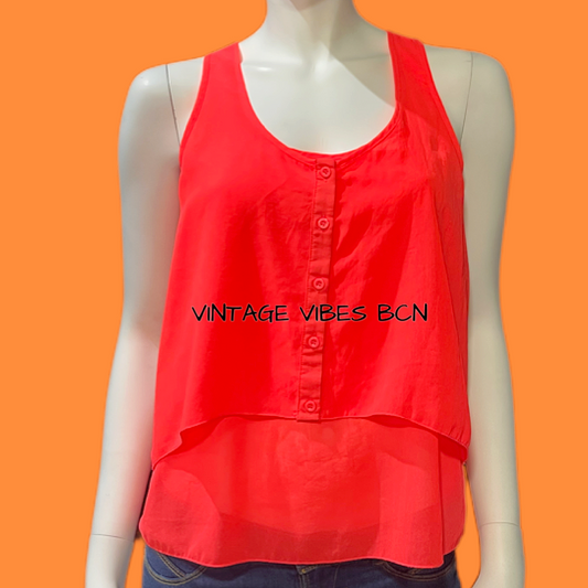 Camisa tirantes naranja fluorescente