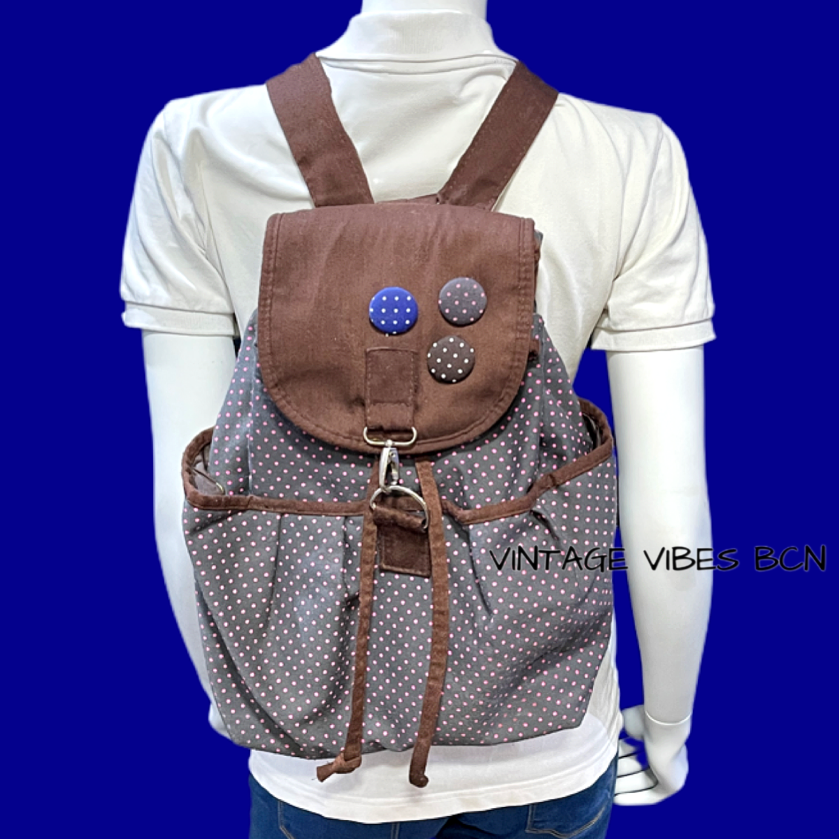 Mochila vintage lunares