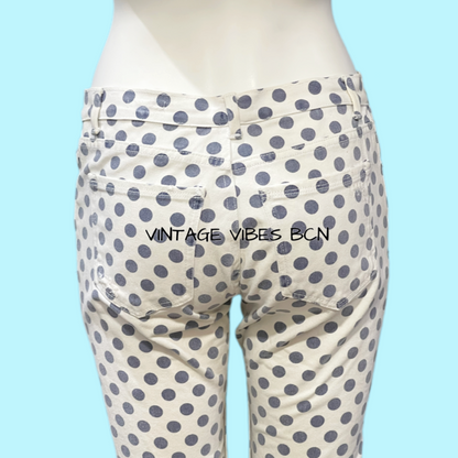 Pantalón vintage lunares