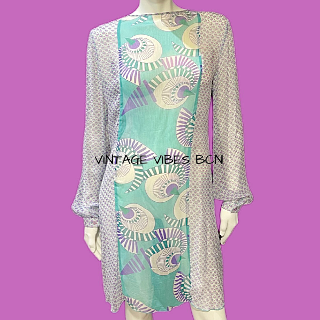 Vestido vintage semitransparente