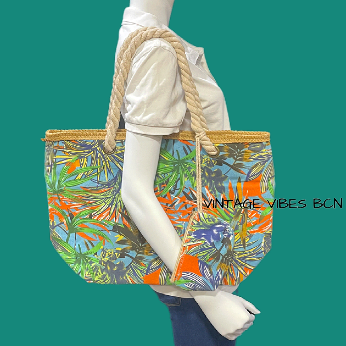 Bolso + Monedero estampado selvático Nuevo