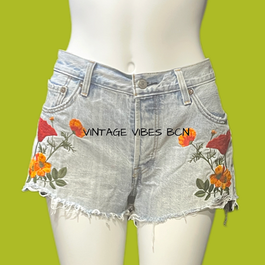 Shorts vintage LEVI’S 501 con bordados