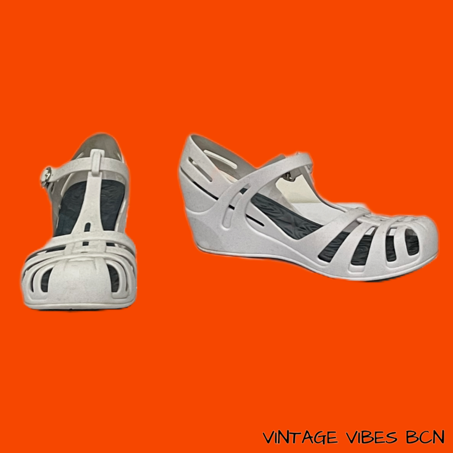 Sandalias cangrejeras plataforma vintage