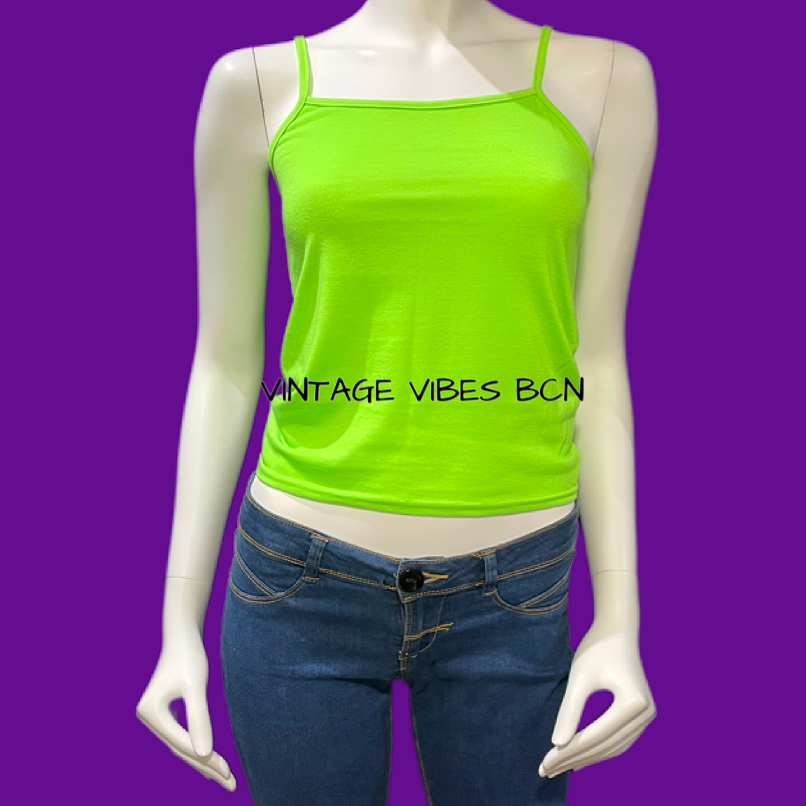 Camiseta tirantes verde fluorescente