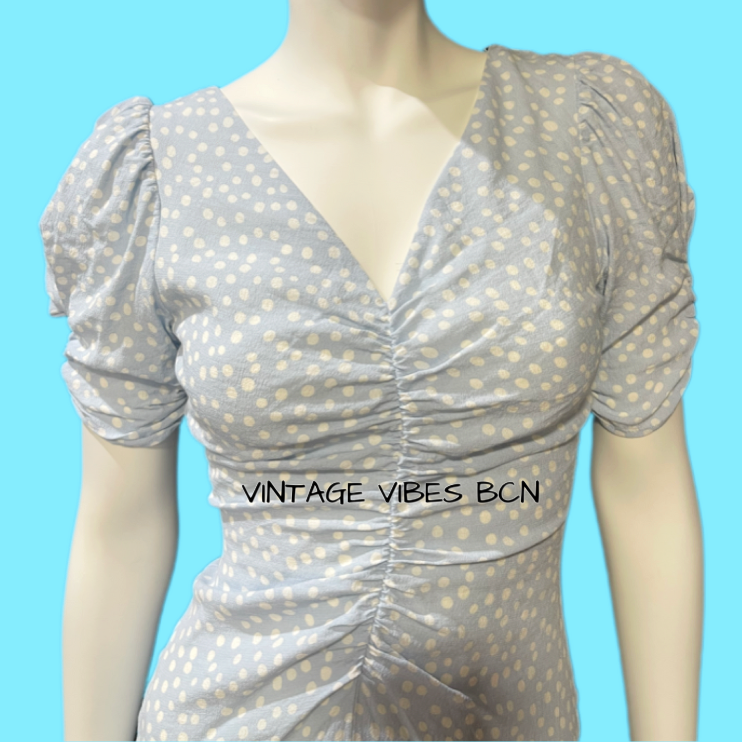 Vestido vintage lunares ZARA