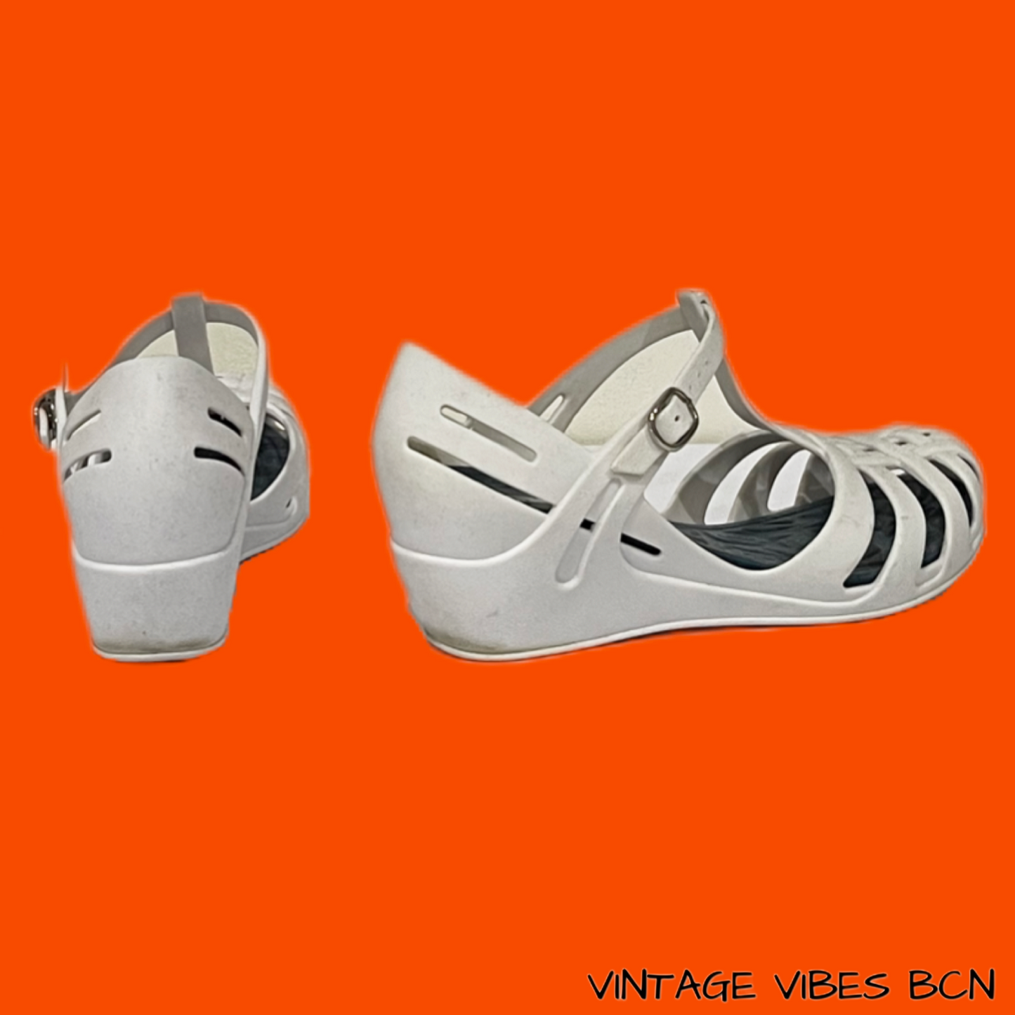 Sandalias cangrejeras plataforma vintage