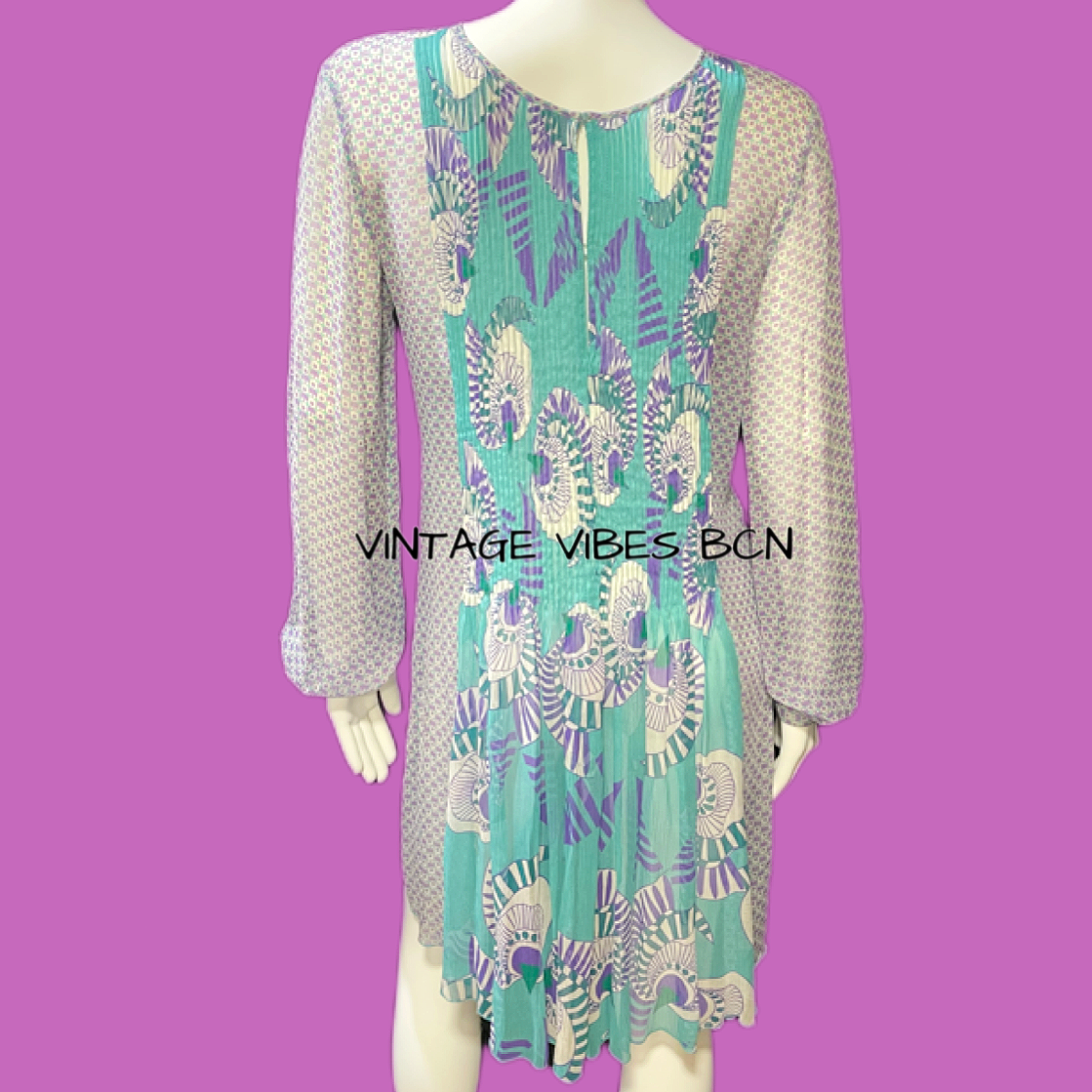 Vestido vintage semitransparente