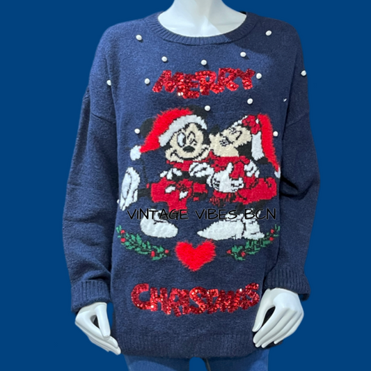 Jersey vintage Disney Navidad Mickey & Minnie